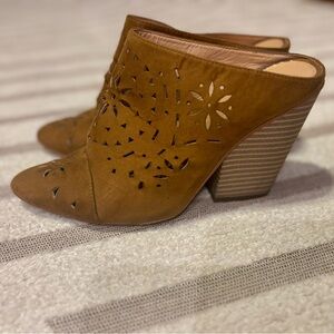 Brown Cutout Women's Mules